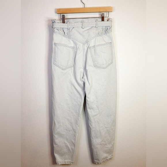 Agolde High Rise White and Blue Jeans Relaxed Fit - Picture 10 of 16